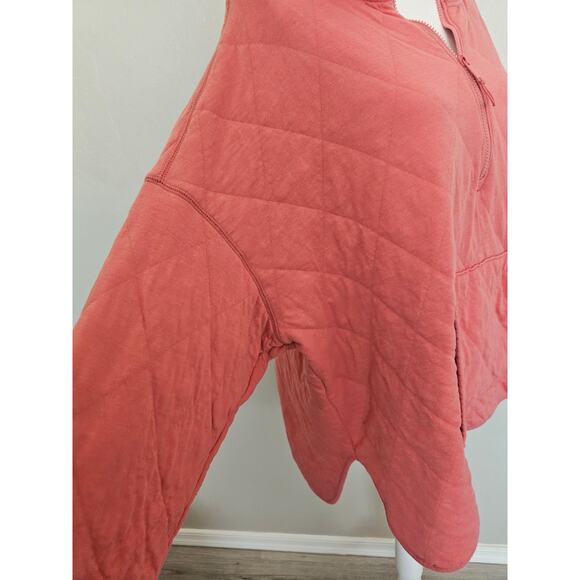 Old Navy Peach Orange Quilted Pullover Sweatshirt - Picture 6 of 9